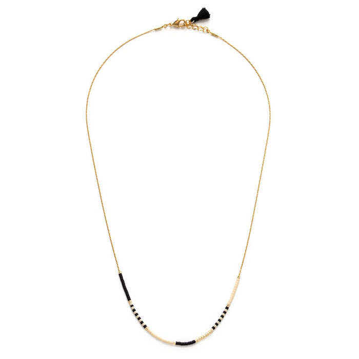 Black & Bone - Japanese Seed Bead Necklace