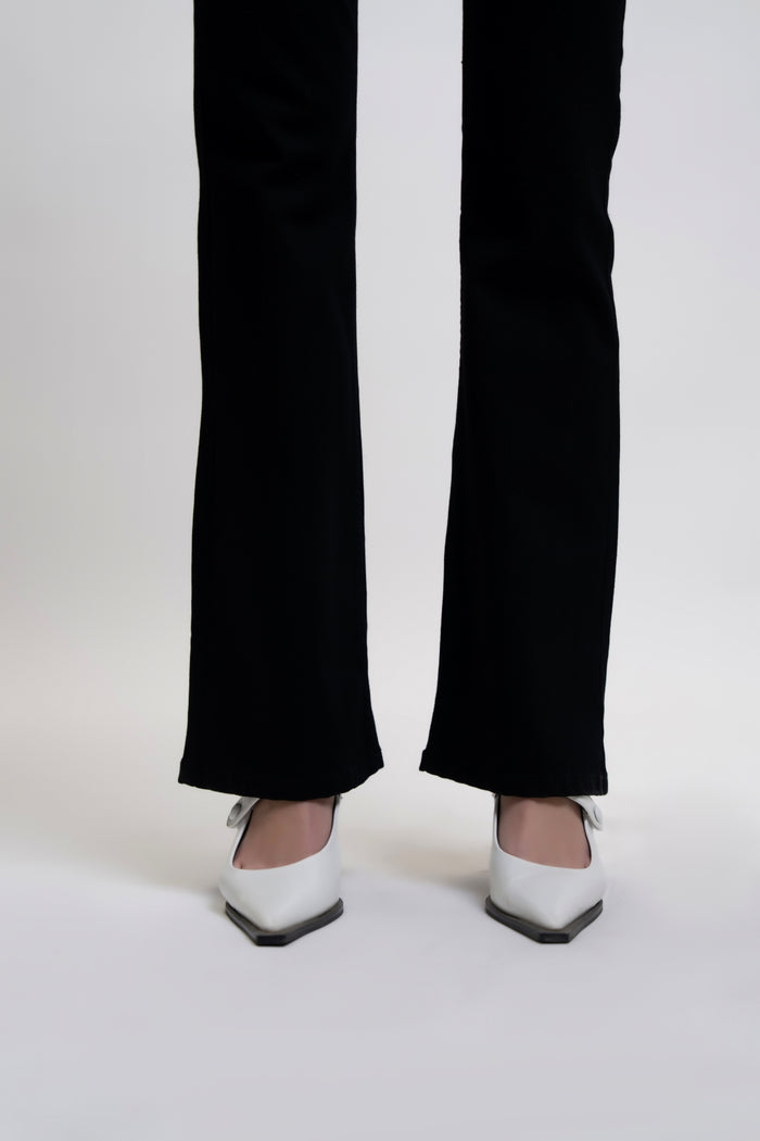Black High-Rise Bootcut Jeans for Women