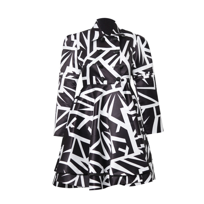 Black & white Pattern Coat