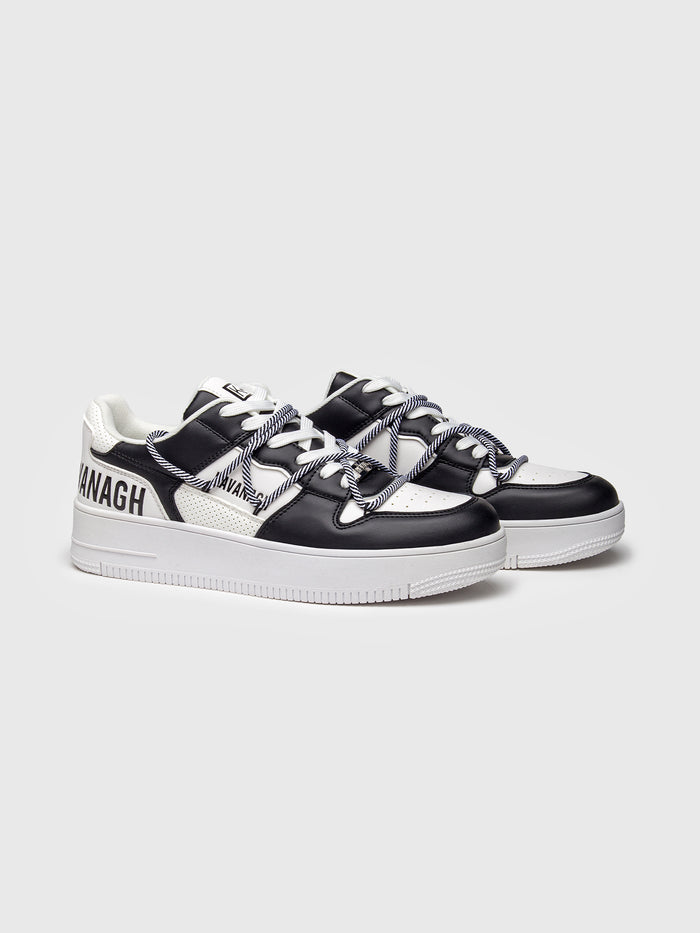sneakers / Black Wrapped Striped Sneakers