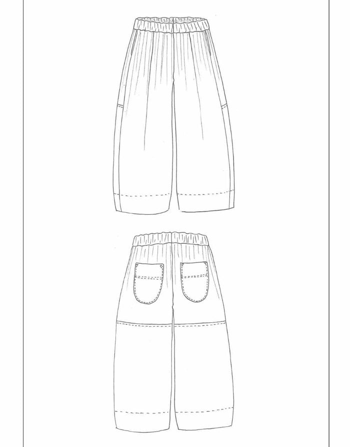 Birgitta Helmersson Trousers & Shorts Block Pants Zero Waste Sewing Pattern PDF, Birgitta Helmersson 15115