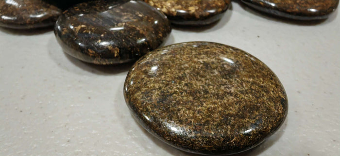 Earthstore® Bronzite - Palm Stone (2 sizes) (stay calm under stress)
