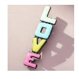 BROOCH LOVE-NEON
