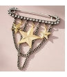 BROOCH STAR PIN-SILV GOLD