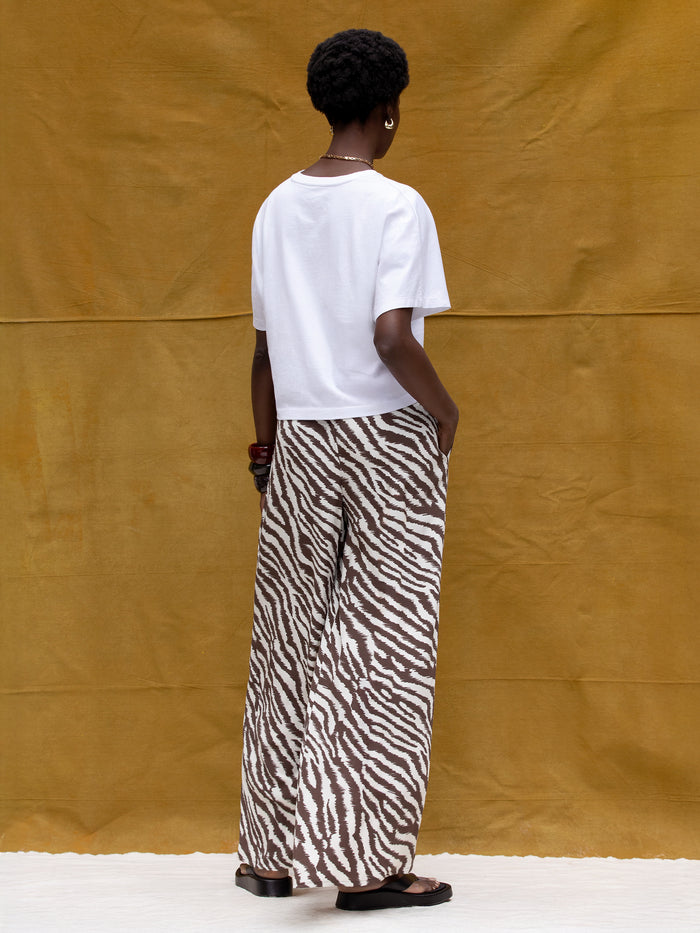 Brown Zebra Print Trousers