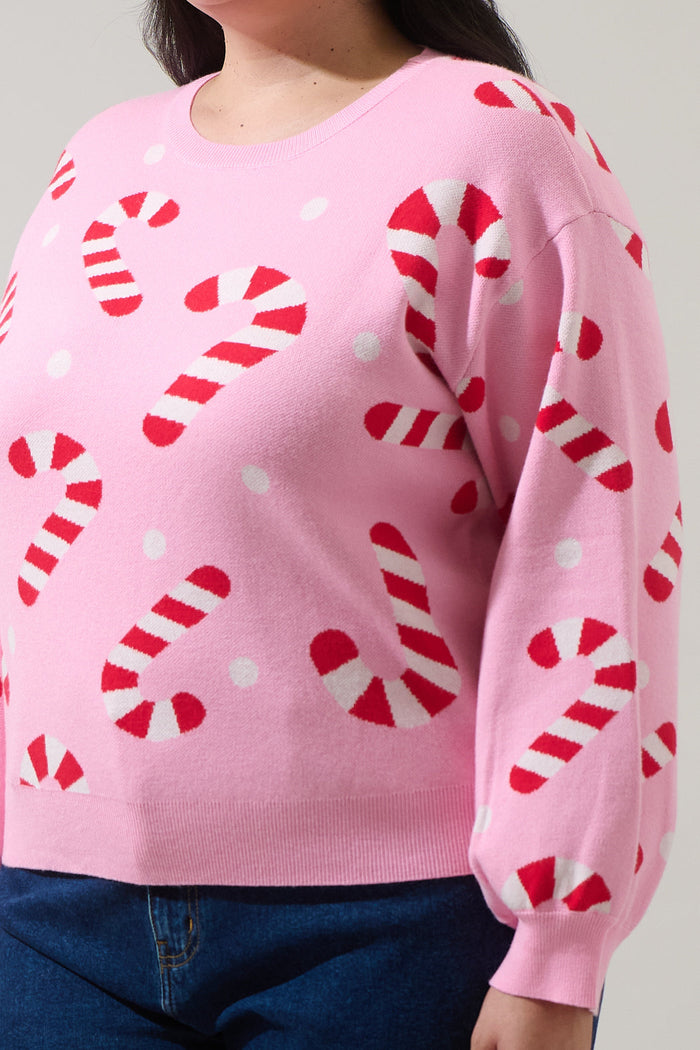 Candy Cane Pull Over Sweater Curve