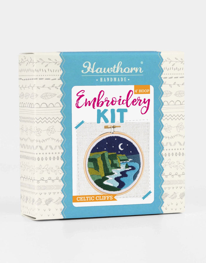 Celtic Cliffs Mini Embroidery Kit, Hawthorn Handmade