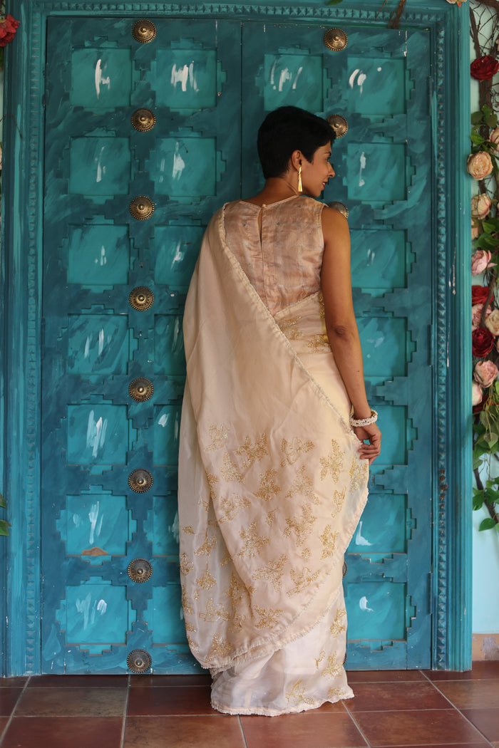 Chidiya organza saree