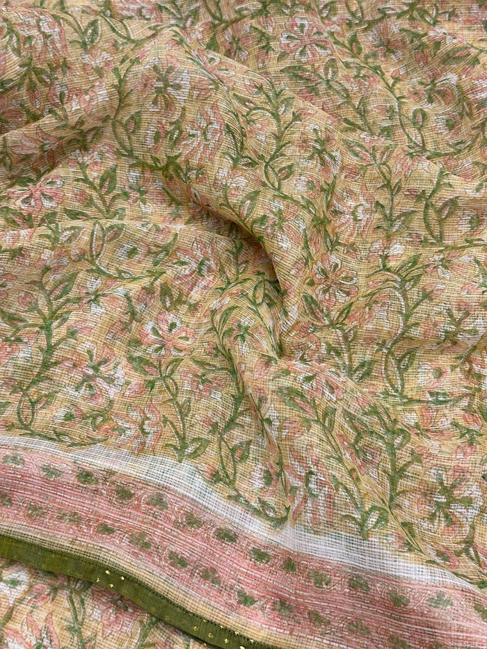 Chidiya organza saree
