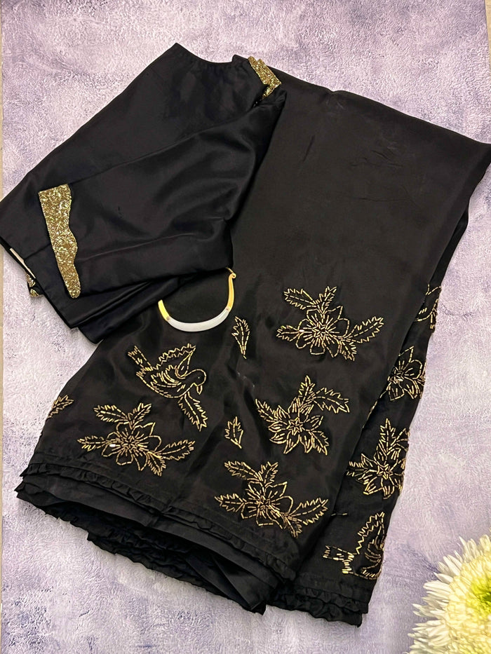 Chidiya organza saree