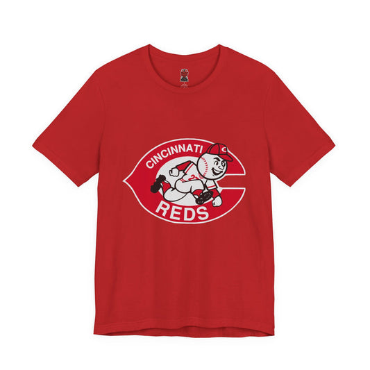 Cincinnati Reds Logo Baseball T‑Shirt — Retro Mr. Redlegs Fan Tee