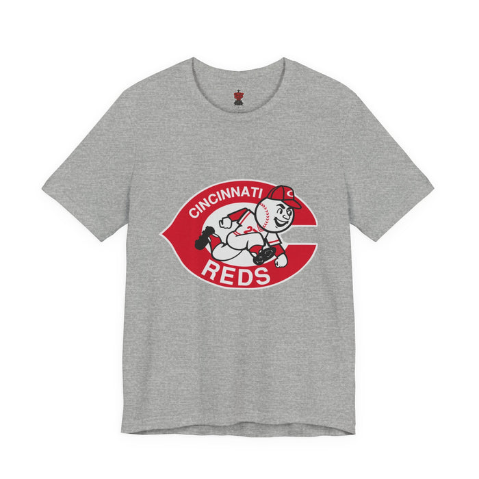 Cincinnati Reds Logo Baseball T‑Shirt — Retro Mr. Redlegs Fan Tee