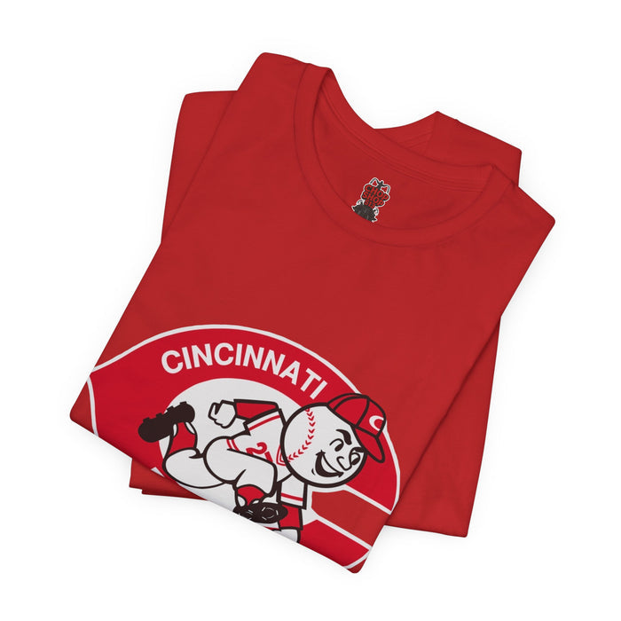 Cincinnati Reds Logo Baseball T‑Shirt — Retro Mr. Redlegs Fan Tee