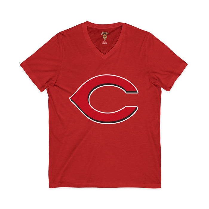 Cincinnati-Style Red 'C' V-Neck Tee