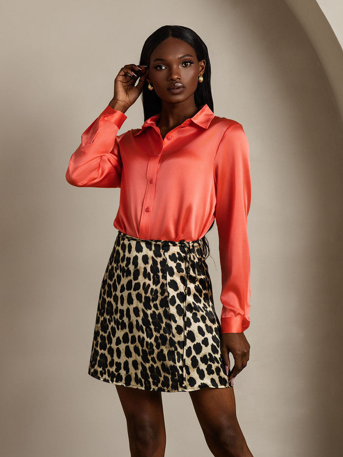 [Leopard] SilkSilky  Wrap Skirt 008