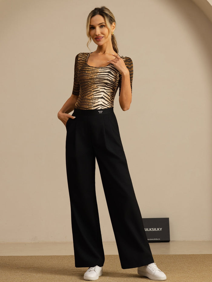 [Tiger] SilkSilky  Half Sleeve Women's T-Shirt 006
