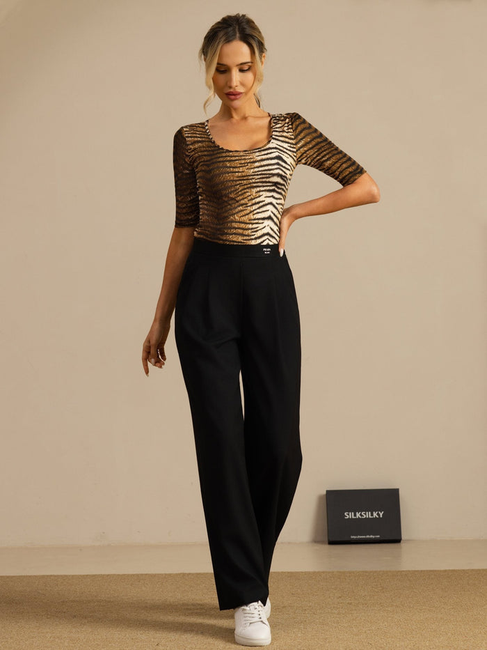 [Tiger] SilkSilky  Half Sleeve Women's T-Shirt 007