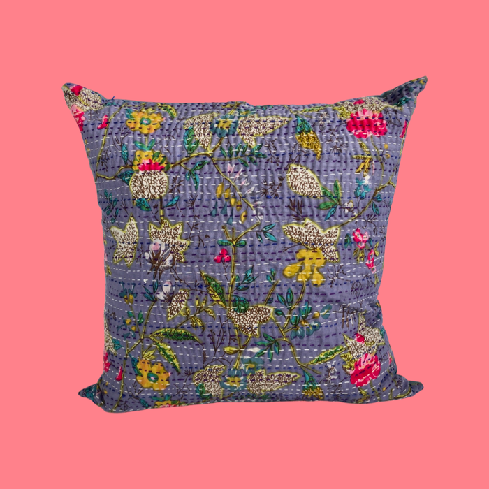 16" square / Purple Pansy Multi