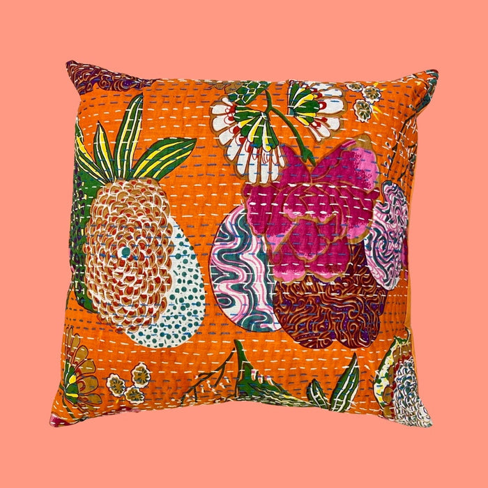 16" square / Orange Multi