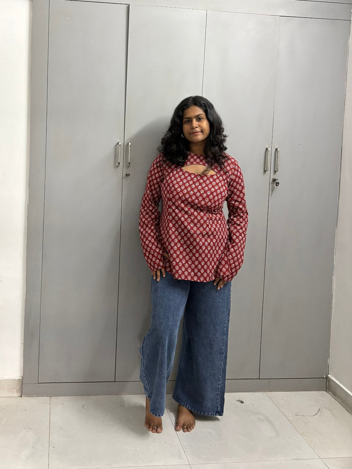 Convertible Red Kurti