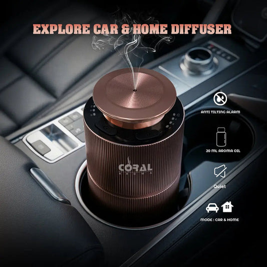 coral aroma explore car diffuser rose gold 20ml oil