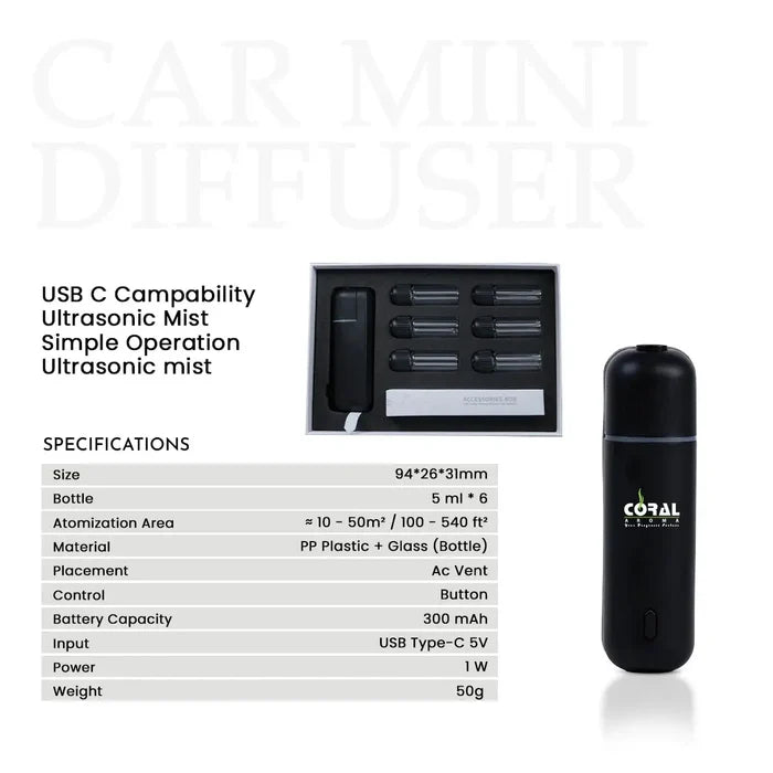 coral car mini diffuser