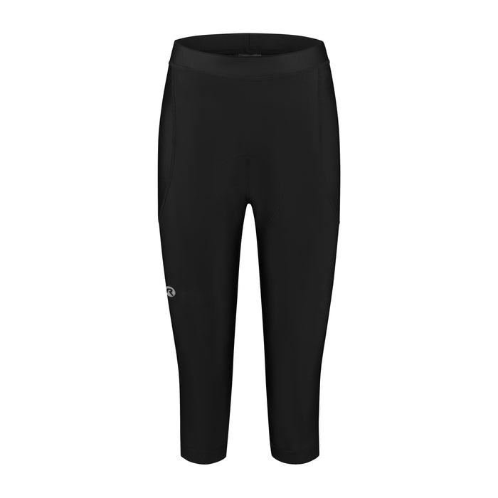 Rogelli Core driekwart fietsbroek dames zwart voorkant.