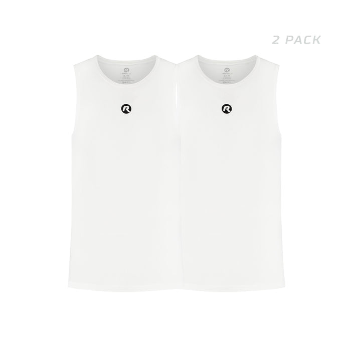 Rogelli Core II 2-pack ondershirt zonder mouwen wit voorkant.