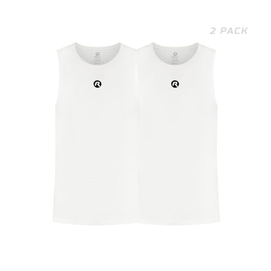 Rogelli Core II 2-pack ondershirt zonder mouwen wit voorkant.