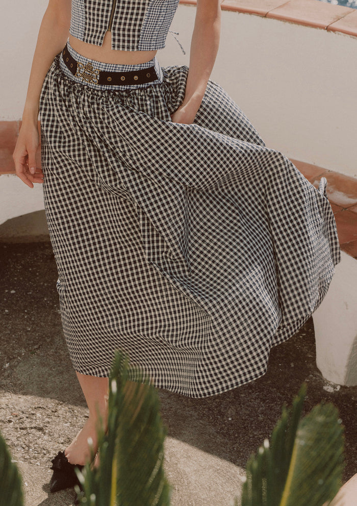 Cottage Girl Diary Navy Skirt