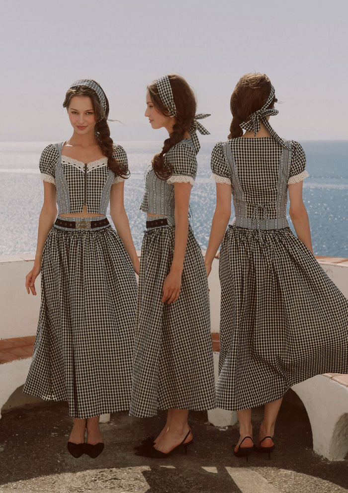 Cottage Girl Diary Navy Skirt