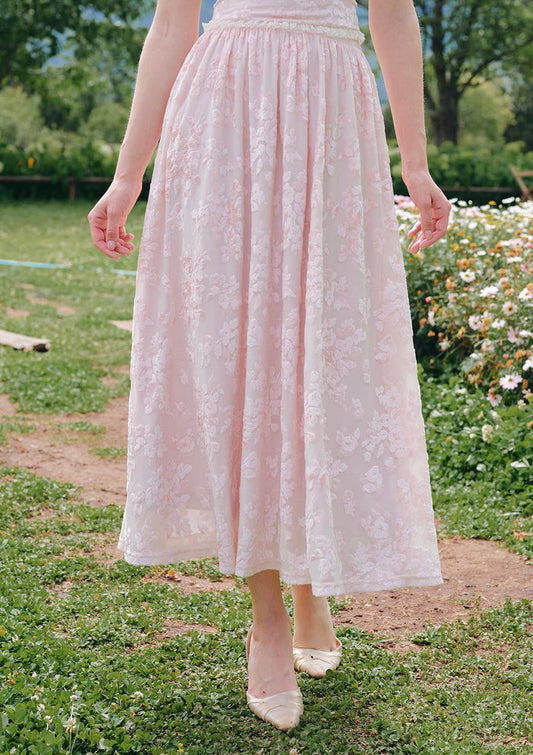 Countryside Florals Velvet Skirt