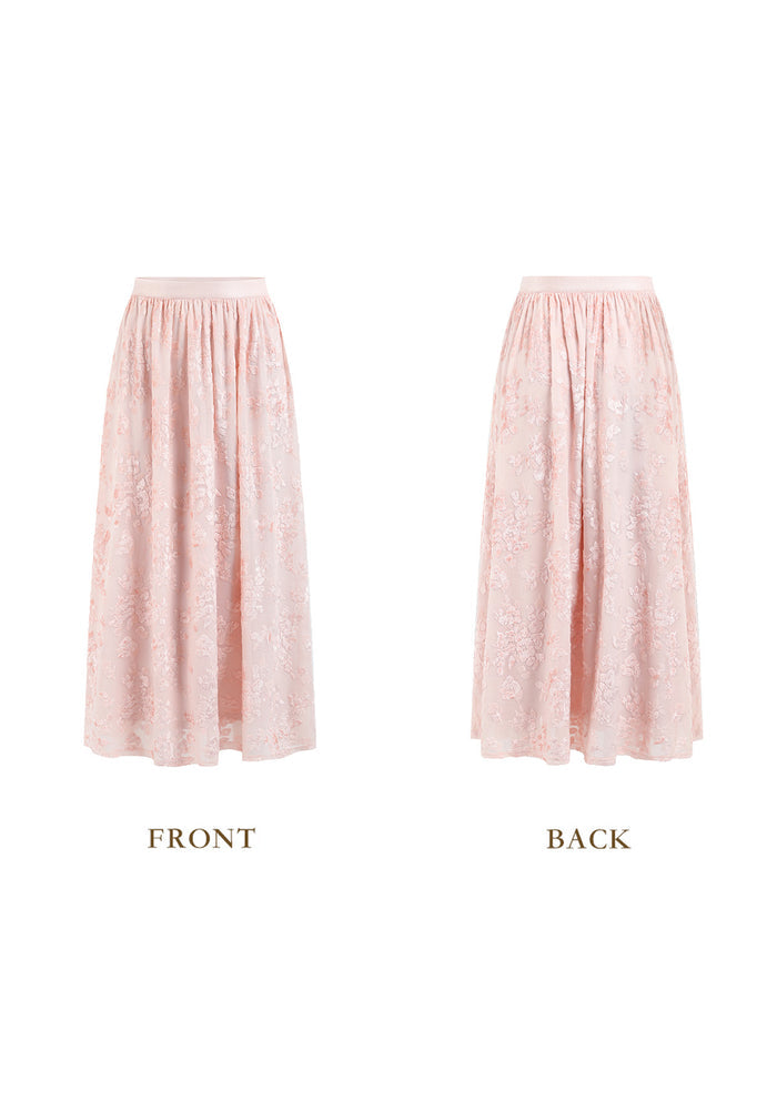 Countryside Florals Velvet Skirt