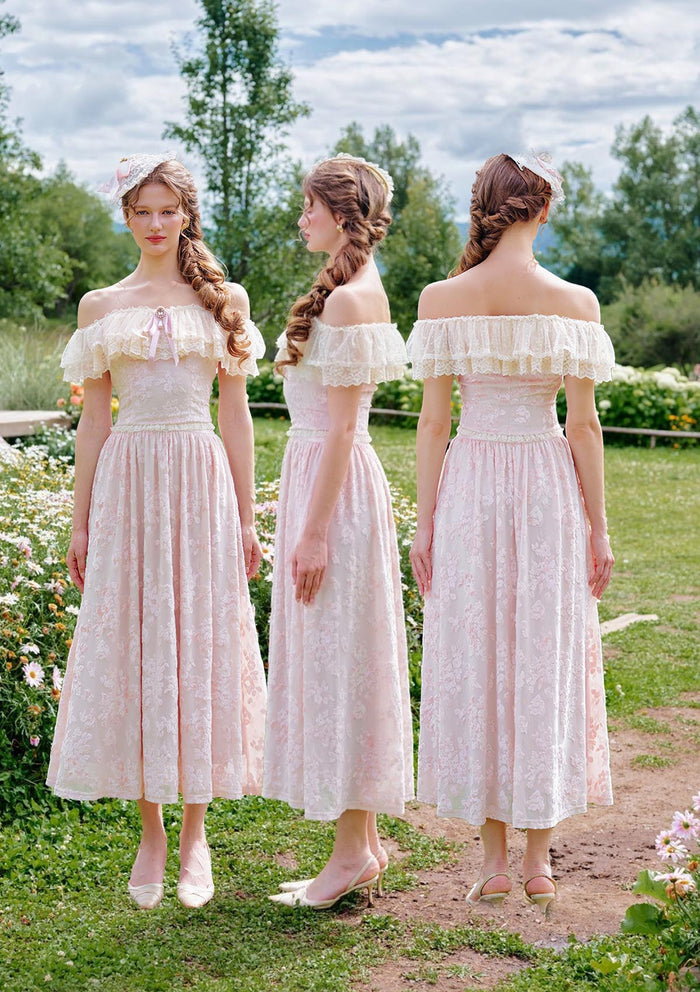 Countryside Florals Velvet Skirt