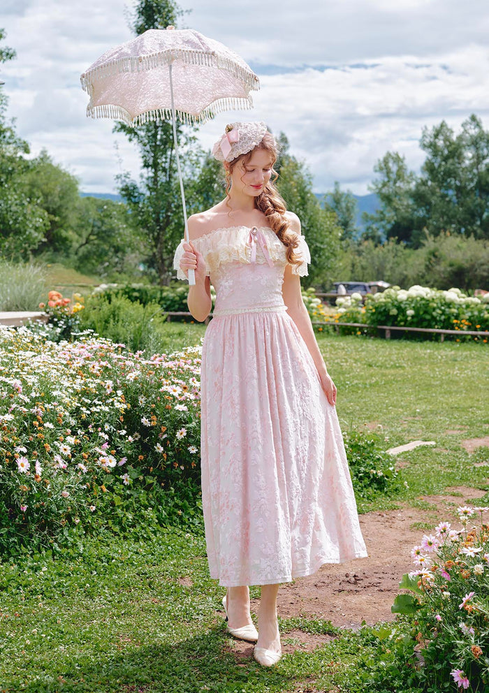 Countryside Florals Velvet Skirt