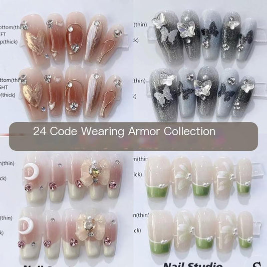 Fernglow Rhinestone Press-On Nail Art Set - Fernglow