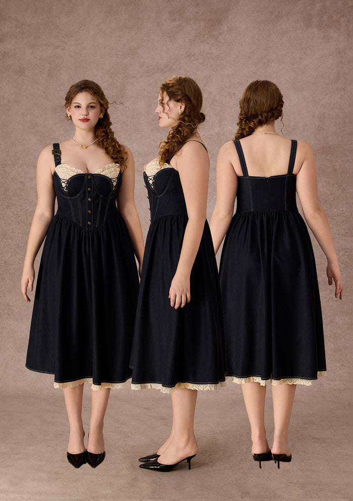 Curve&Plus Berry Buccaneer Dress(Long)