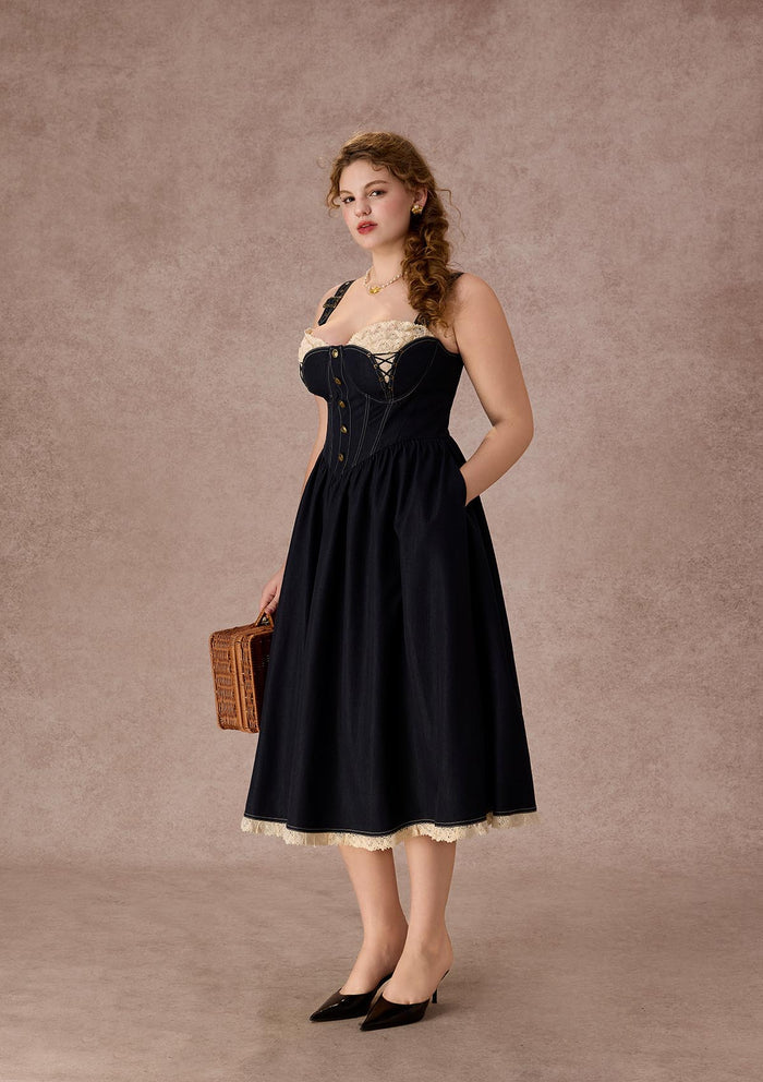 Curve&Plus Berry Buccaneer Dress(Long)