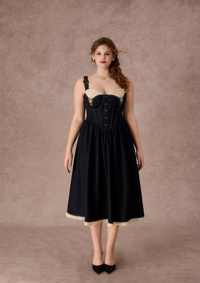 Curve&Plus Berry Buccaneer Dress(Long)
