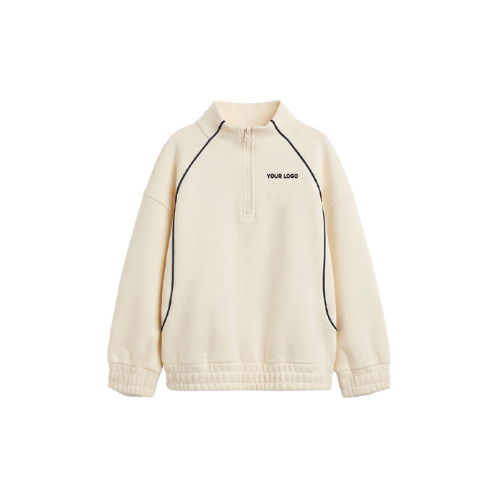 Custom Boys Sweatshirt - Quarter-Zip Cowl Neck - Personalized