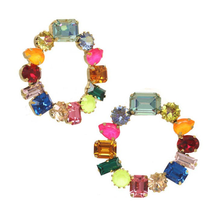 EAR DROP MIREILLE JEWEL LOOP FACET SET