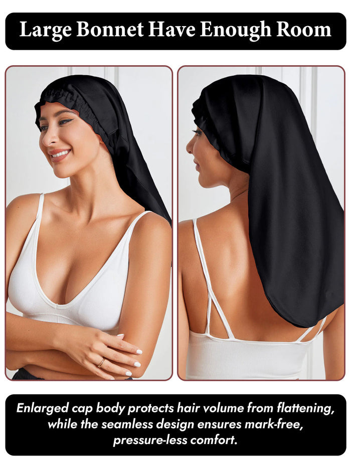 [Black] SilkSilky  Sleep Cap 002