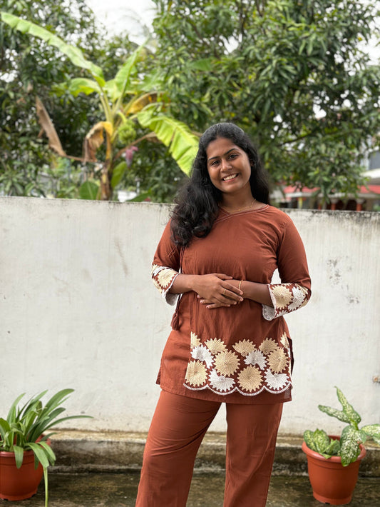 Embroidery Short Co-Ord