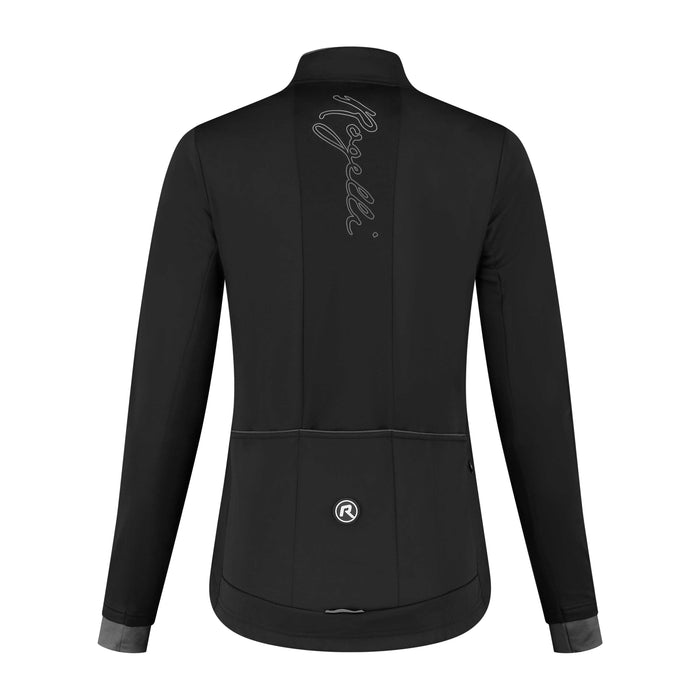 Rogelli Essential fietsjack dames zwart achterkant.