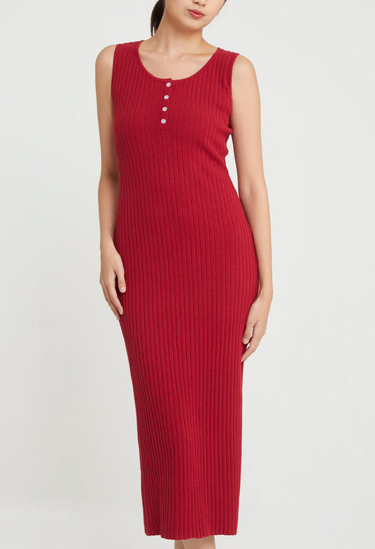 Everyday Button Bodycon Dress