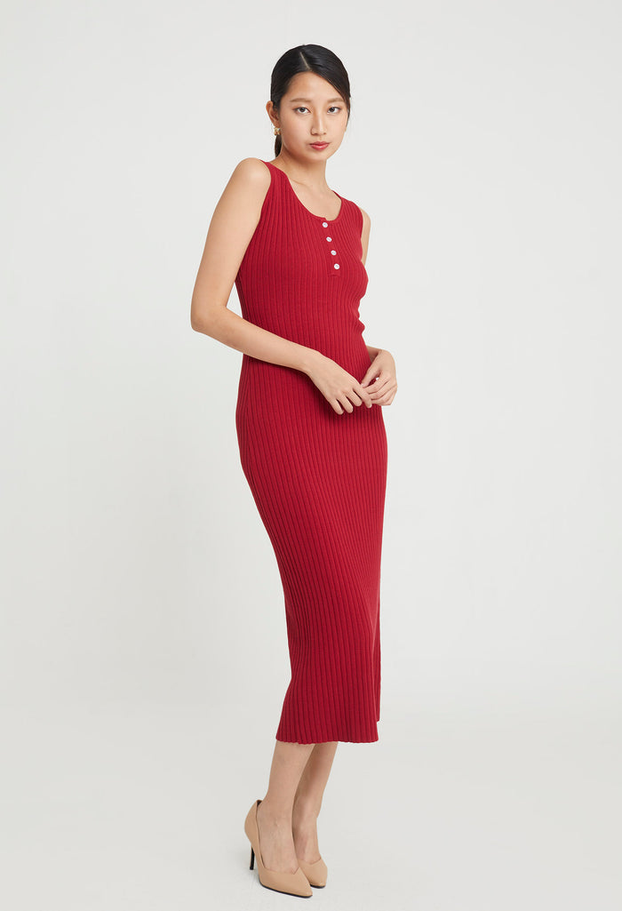 Everyday Button Bodycon Dress