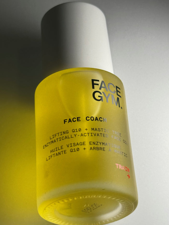 a yellow bottle with black text