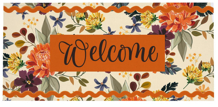 Fall Floral Welcome Sassafras Switch Mat