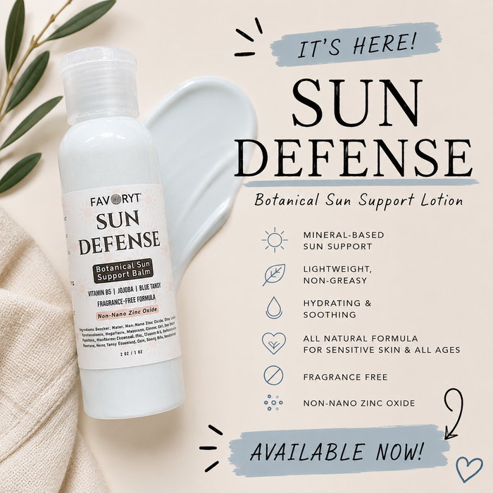 FAVORYT Sun Defense Botanical Sun Support Lotion | Lightweight Mineral Outdoor Lotion