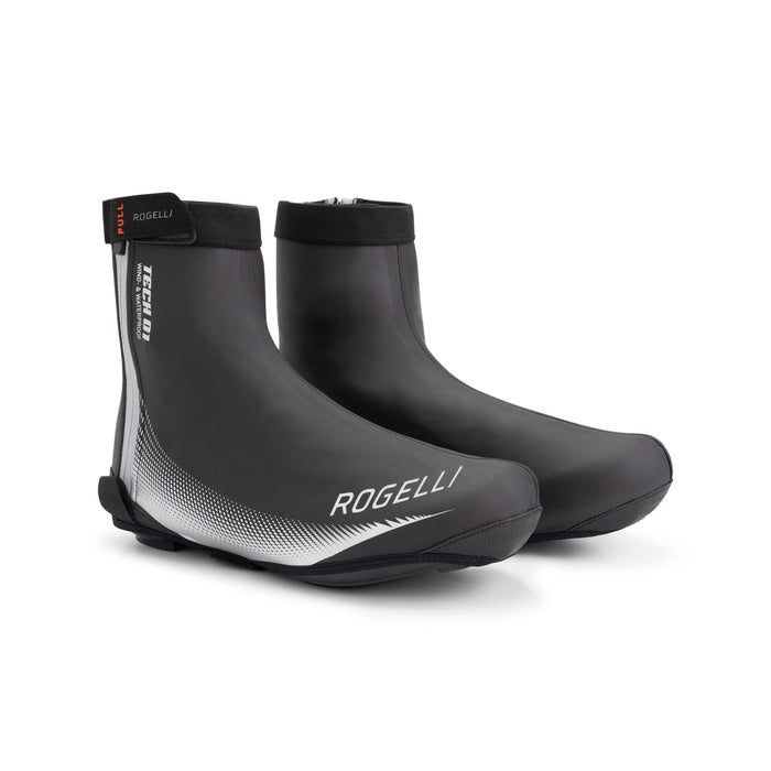 Rogelli Fiandrex onderschoenen zwart beschermen voeten tegen regen voorkant.